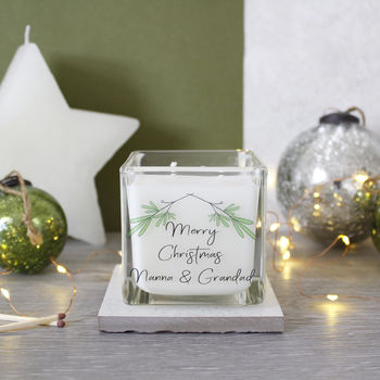 Merry Christmas Mistletoe Candle For Grandparents, 5 of 8