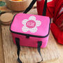 Personalised Flower Pink Lunch Bag, thumbnail 2 of 3