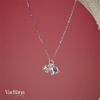 Sterling Silver 925 Lily Of The Valley Pendant Necklace, 11 of 12