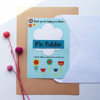 Plant A Flower Seed Paper Teacher Card, 11 of 11