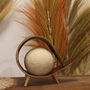 Handmade Coconut Leaf Table Lamp – Natural Cream Light, thumbnail 11 of 12