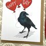 Crow Valentine's Day Card, thumbnail 2 of 3