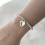 Sterling Silver Print Memorial Sweetie Slider Bracelet, thumbnail 2 of 5
