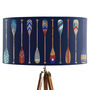 Vintage Style Oars Blue On White Lamp Shade, thumbnail 9 of 11