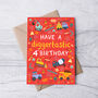 Any Age Construction Birthday Card, Boys Birthday Card, Digger, Vehicles, thumbnail 5 of 7