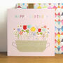 Floral Calamine Pink Birthday Card, thumbnail 4 of 5