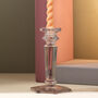 Vintage Glass Candlestick Clear, thumbnail 1 of 2