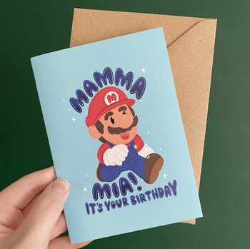 Mamma Mia Mario Birthday Card, 2 of 2