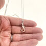 Sterling Silver And Rose Gold Plated Mermaid Necklace, thumbnail 4 of 7