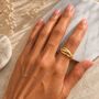 Hammered Gold Plated Silver Russian Wedding Ring, thumbnail 3 of 8