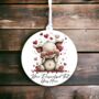 Personalised Whimsical Valentine Anniversary Love Animals Hanging Decoration, thumbnail 6 of 12