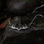 My Deer Antler Wilderness 925 Sterling Silver Necklace, thumbnail 3 of 7