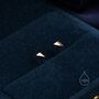 Sterling Silver Extra Tiny Triangle Pyramid Stud Earrings, thumbnail 3 of 11