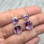 Purple Amethyst 925 Silver Earrings, thumbnail 5 of 6
