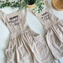 Personalised Mum And Daughter Matching Linen Apron, thumbnail 1 of 6