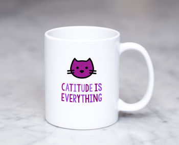 Funny Cat Mug: Catitude Is Everything, 2 of 4