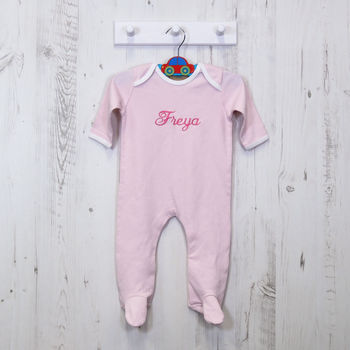 Personalised Embroidered Baby Grow, Long Sleeve, 3 of 5