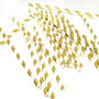 Metallic Gold And Silver Striped Paper Party Straws, thumbnail 3 of 7