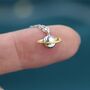Tiny Planet Pendant Necklace In Sterling Silver, thumbnail 2 of 12