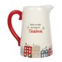 17cm Christmas Village Ceramic Flower Jug, thumbnail 1 of 2