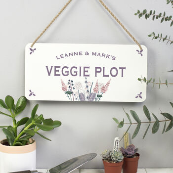 Personalised Hanging Allotment Sign, 4 of 5