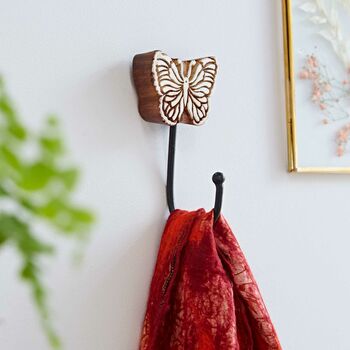 Carved Wooden Wall Hook, 7 of 9