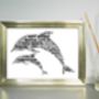 Dolphins Personalised Word Cloud Print, thumbnail 1 of 2