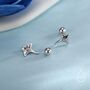 Sterling Silver Manta Ray Screw Back / Internally Threaded Flat Back / Stud Earrings, thumbnail 7 of 12