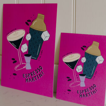 Espresso Martini Cocktail Art Print, 3 of 6