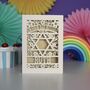 On Your Bat Mitzvah Personalised Papercut Card, thumbnail 5 of 11
