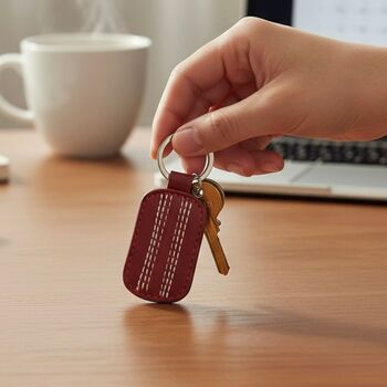 Cricket Leather Keyring, 6 of 12