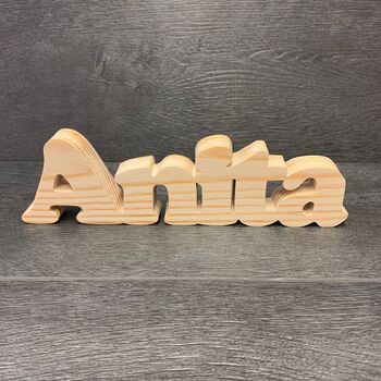 Wooden Name Or Words Handcut Personalised, 2 of 4