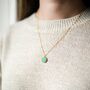 Barcelona May Birthstone Necklace Chrysoprase, thumbnail 1 of 6