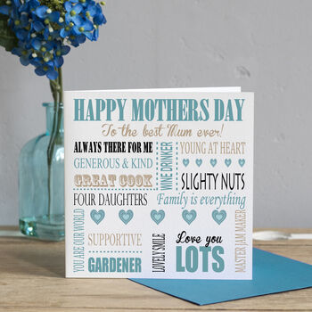 Personalised Words Mother's Day Card, 3 of 4