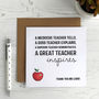 Personalised Inspiring Teacher Card, thumbnail 1 of 2