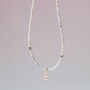 Seed Pearl Letter Necklace 18ct Gold Vermeil Plating, thumbnail 2 of 7