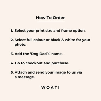 Personalised Dog Dad Print, Pet Owner Gift, 5 of 7