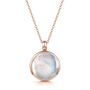 Mother Of Pearl Round Locket Rose Gold 18k Plate, thumbnail 1 of 5