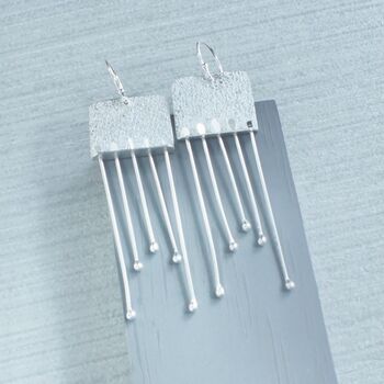 Sterling Silver Delabra Earrings, 3 of 4