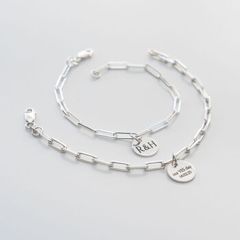 Engagement Or Anniversary Personalised Silver Bracelet, 3 of 7