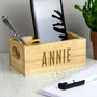 Personalised Mini Wooden Storage Desk Crate, thumbnail 1 of 4