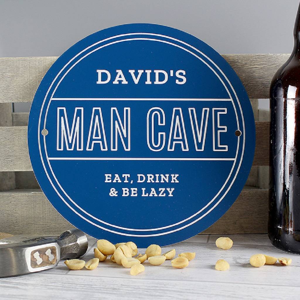 Personalised 'Man Cave' Plaque By Oli & Zo