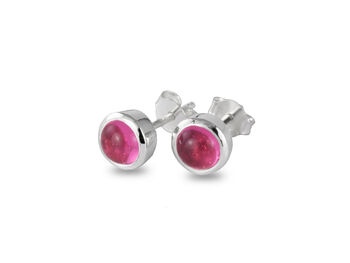 Birthstone Stud For October In Pink Tourmaline, 2 of 3