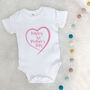 Happy First Mother's Day Heart Babygrow, thumbnail 6 of 9