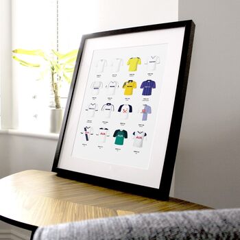 Tottenham Classic Retro Kits Team Print, 2 of 4