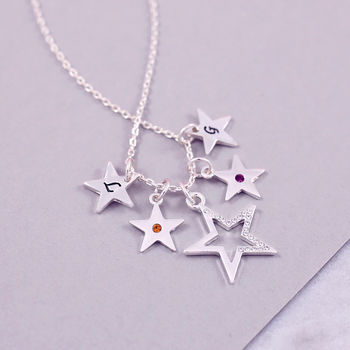 Diamante Star Charm Necklace, 5 of 7