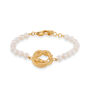 Snake Pearl Bracelet Gold Plated, thumbnail 1 of 4