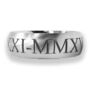 Men's Roman Numerals Personalised Silver Ring, thumbnail 6 of 8