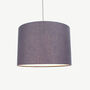 Linen Charcoal Grey Lampshade, thumbnail 3 of 9