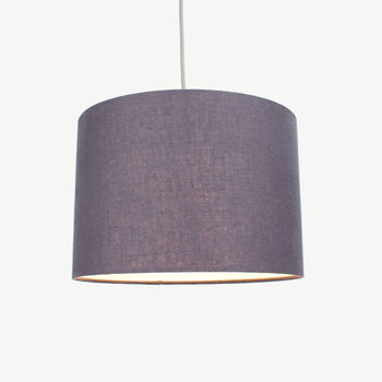 Linen Charcoal Grey Lampshade, 3 of 9